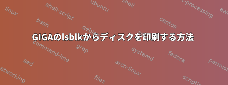 GIGAのlsblkからディスクを印刷する方法