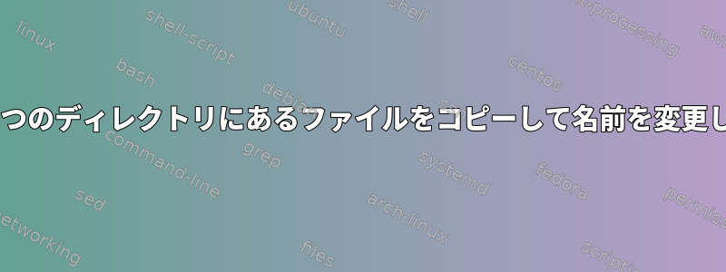 上記の2つのディレクトリにあるファイルをコピーして名前を変更します。