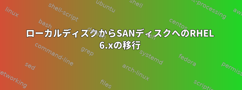 ローカルディスクからSANディスクへのRHEL 6.xの移行