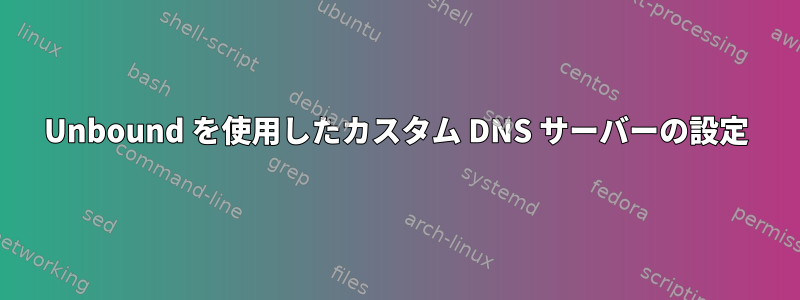 Unbound を使用したカスタム DNS サーバーの設定