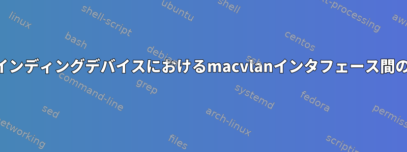 ソケットバインディングデバイスにおけるmacvlanインタフェース間の通信の問題