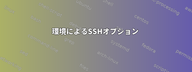 環境によるSSHオプション