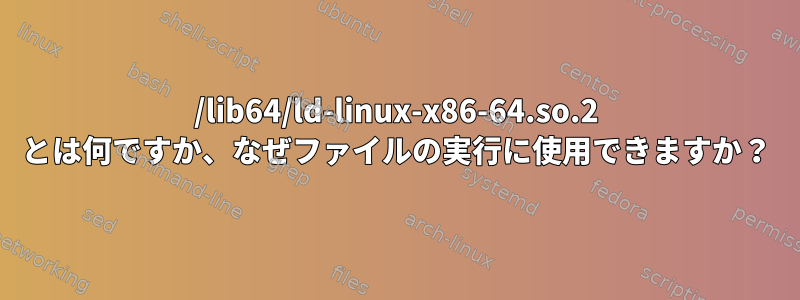 /lib64/ld-linux-x86-64.so.2 とは何ですか、なぜファイルの実行に使用できますか？