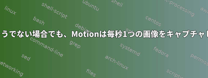 設定でそうでない場合でも、Motionは毎秒1つの画像をキャプチャします。