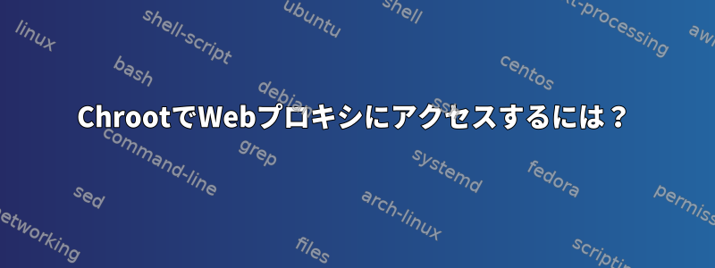 ChrootでWebプロキシにアクセスするには？