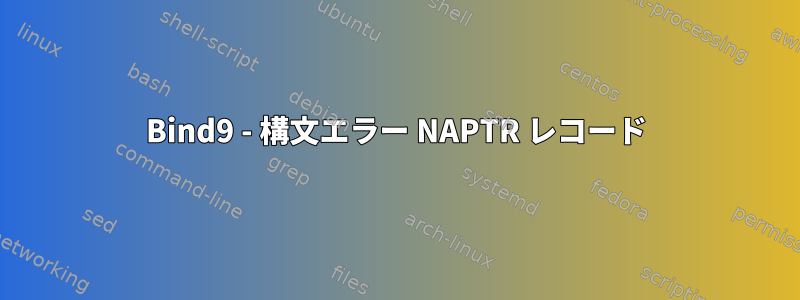 Bind9 - 構文エラー NAPTR レコード