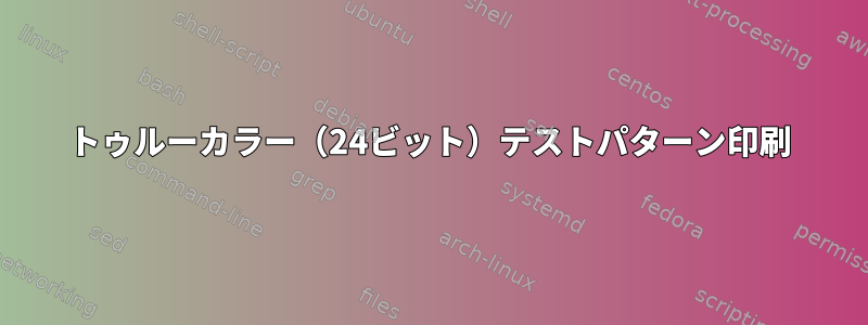 トゥルーカラー（24ビット）テストパターン印刷