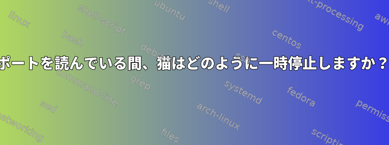 ポートを読んでいる間、猫はどのように一時停止しますか？