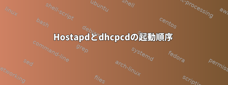 Hostapdとdhcpcdの起動順序