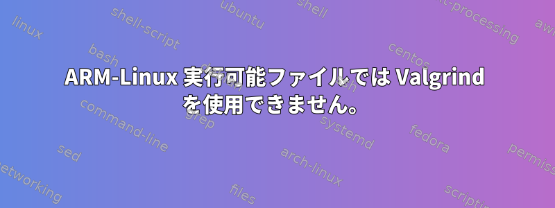 ARM-Linux 実行可能ファイルでは Valgrind を使用できません。