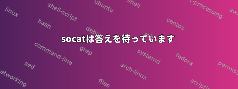 socatは答えを待っています