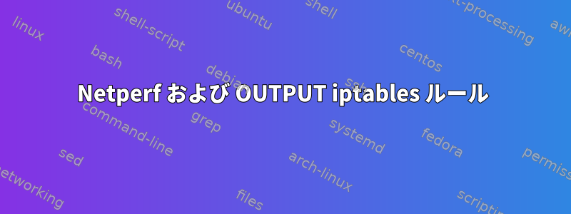 Netperf および OUTPUT iptables ルール