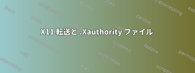 X11 転送と .Xauthority ファイル