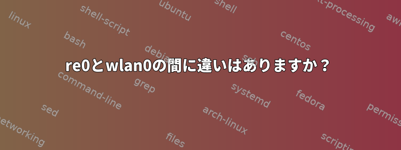 re0とwlan0の間に違いはありますか？