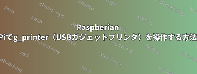 Raspberian Piでg_printer（USBガジェットプリンタ）を操作する方法