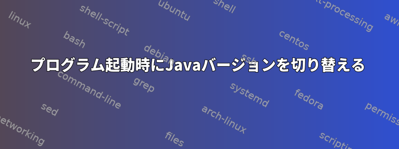 プログラム起動時にJavaバージョンを切り替える