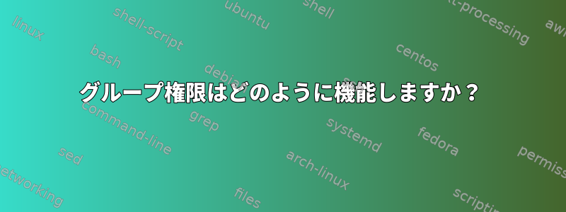 グループ権限はどのように機能しますか？