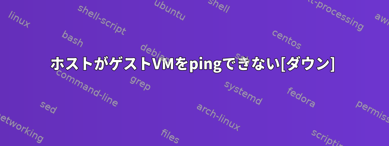 ホストがゲストVMをpingできない[ダウン]