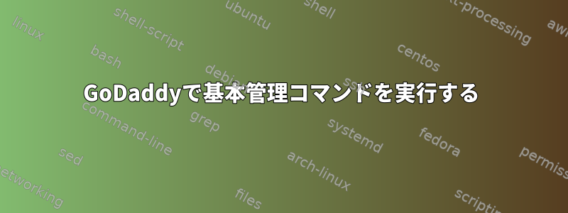 GoDaddyで基本管理コマンドを実行する