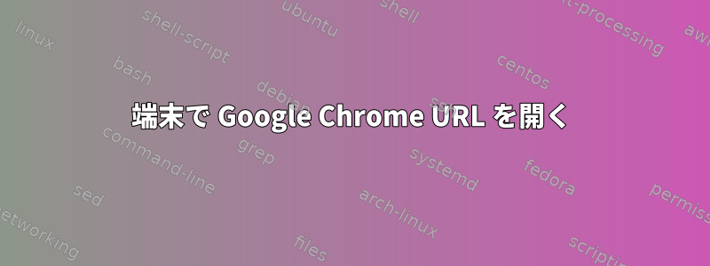 端末で Google Chrome URL を開く