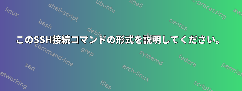 このSSH接続コマンドの形式を説明してください。