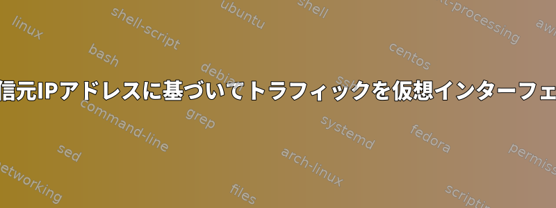 iptablesを使用して送信元IPアドレスに基づいてトラフィックを仮想インターフェイスに動的に転送する