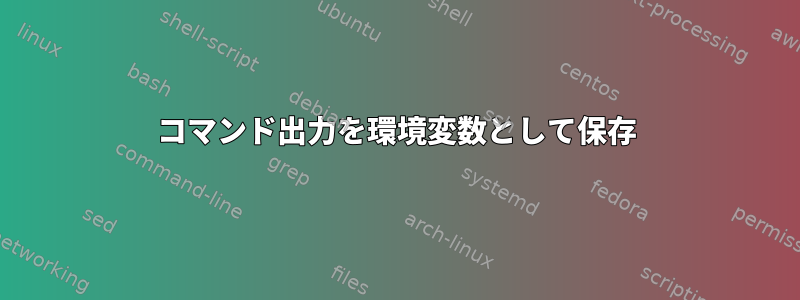 コマンド出力を環境変数として保存