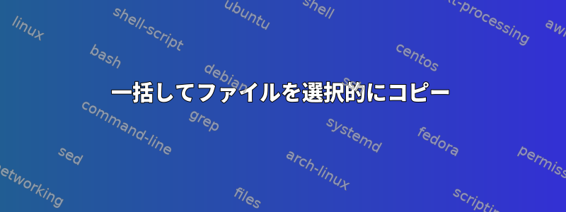 一括してファイルを選択的にコピー