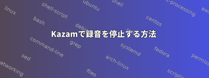 Kazamで録音を停止する方法