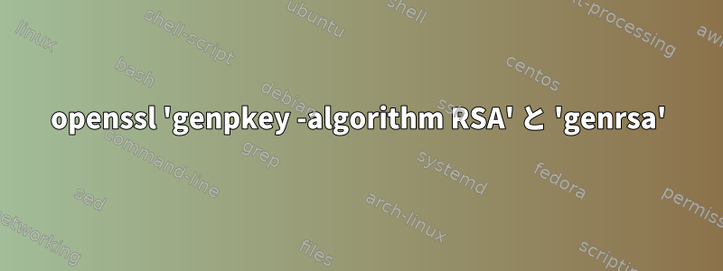 openssl 'genpkey -algorithm RSA' と 'genrsa'