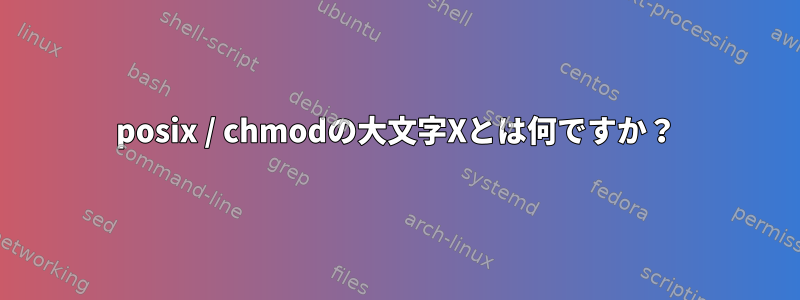 posix / chmodの大文字Xとは何ですか？