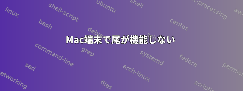 Mac端末で尾が機能しない