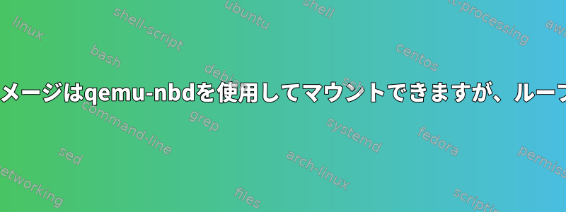 VDIファイルのrawディスクイメージはqemu-nbdを使用してマウントできますが、ループデバイスを使用しませんか？