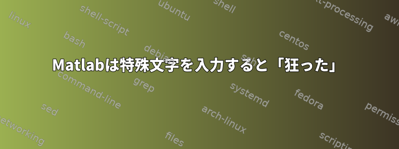 Matlabは特殊文字を入力すると「狂った」