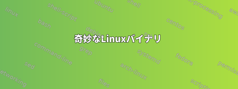 奇妙なLinuxバイナリ