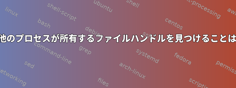 ルートとして他のプロセスが所有するファイルハンドルを見つけることはできますか？