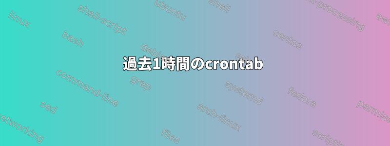 過去1時間のcrontab