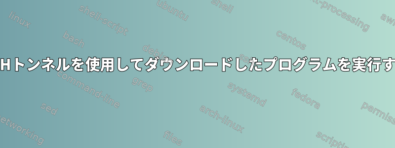 SSHトンネルを使用してダウンロードしたプログラムを実行する