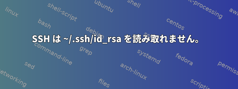 SSH は ~/.ssh/id_rsa を読み取れません。