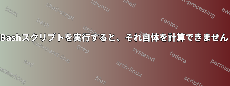 Bashスクリプトを実行すると、それ自体を計算できません