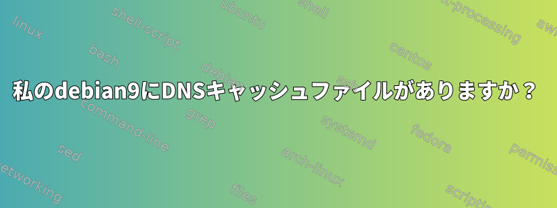 私のdebian9にDNSキャッシュファイルがありますか？