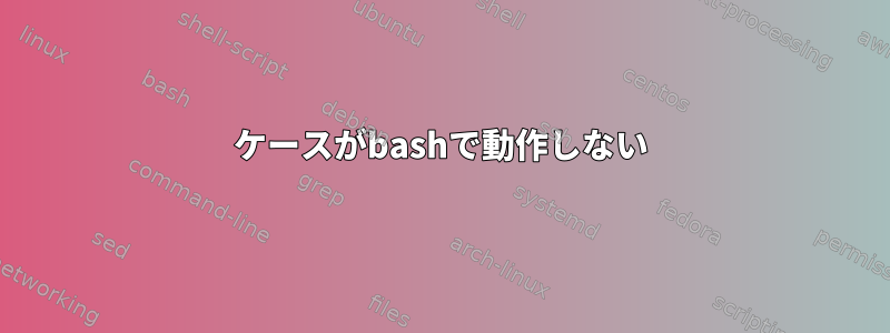 ケースがbashで動作しない