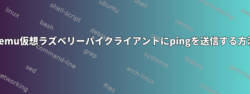 Qemu仮想ラズベリーパイクライアントにpingを送信する方法