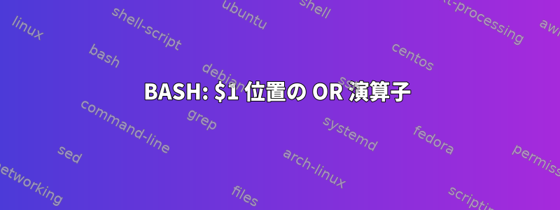 BASH: $1 位置の OR 演算子