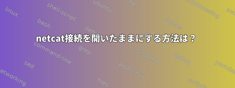 netcat接続を開いたままにする方法は？