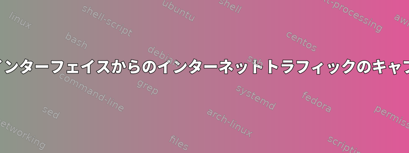 単一インターフェイスからのインターネットトラフィックのキャプチャ