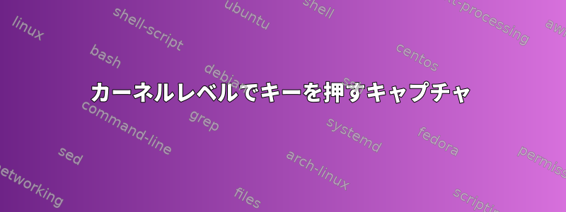 カーネルレベルでキーを押すキャプチャ