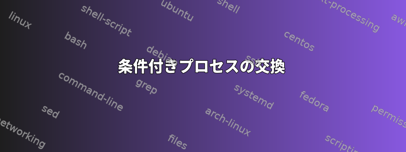 条件付きプロセスの交換