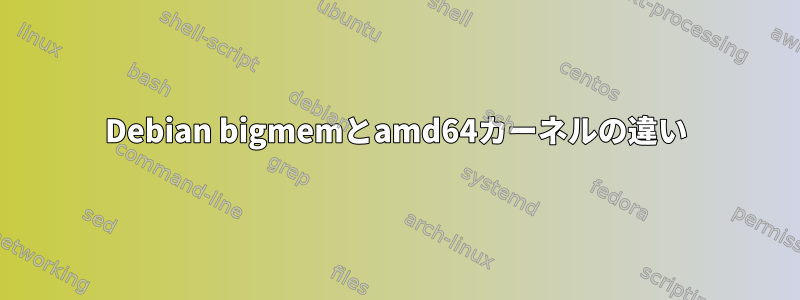 Debian bigmemとamd64カーネルの違い