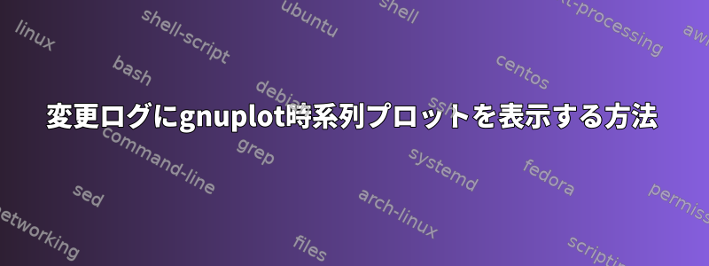 変更ログにgnuplot時系列プロットを表示する方法